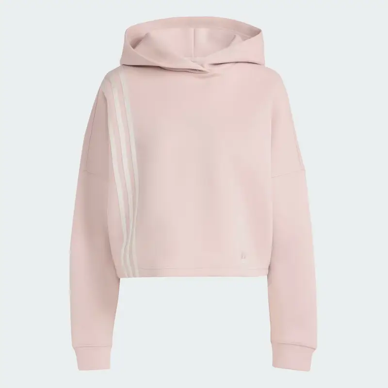 Felpa con cappuccio a 3 strisce Wonder Taupe miniatura 4