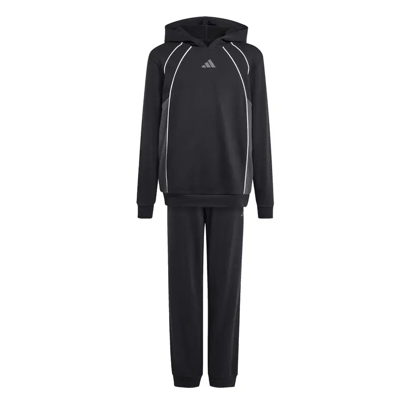 Felpa con cappuccio a blocchi di colore per bambini adidas Noir