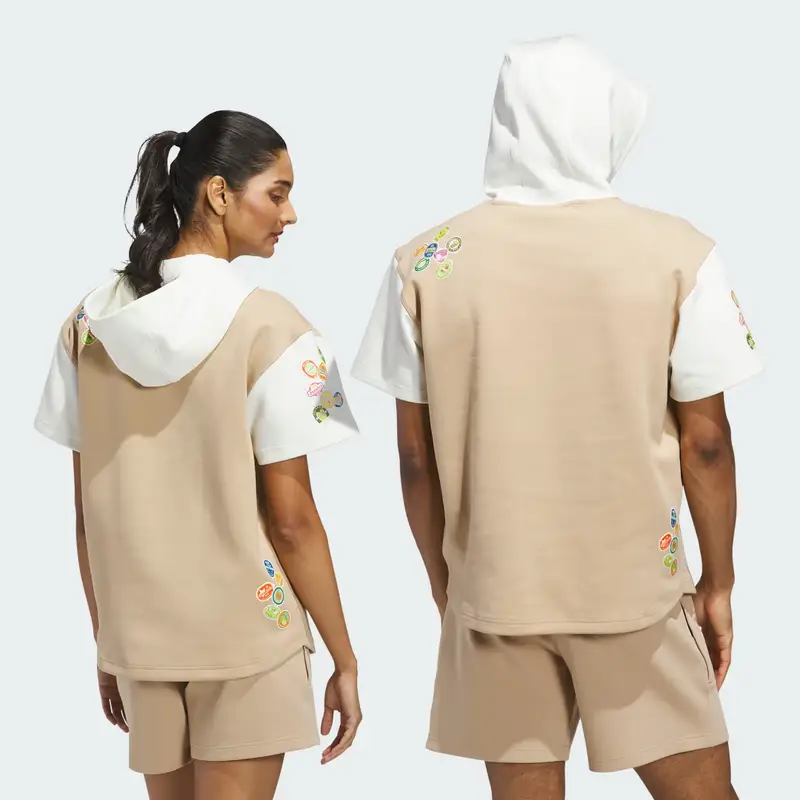 Felpa con cappuccio a manica corta con patrimonio ispanico (neutro) Warm Sandstone miniatura 2