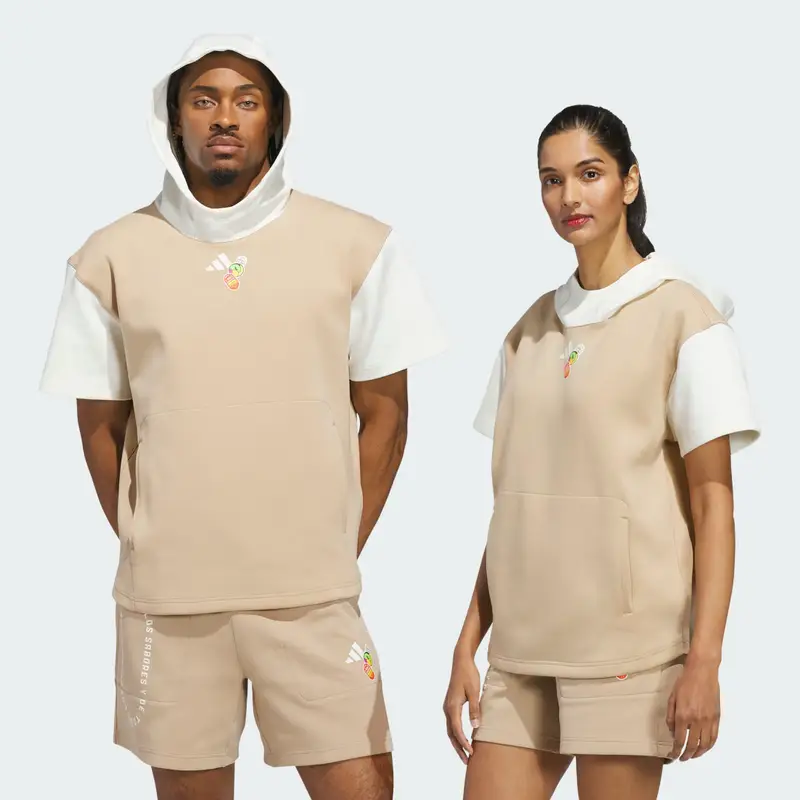 Felpa con cappuccio a manica corta con patrimonio ispanico (neutro) Warm Sandstone