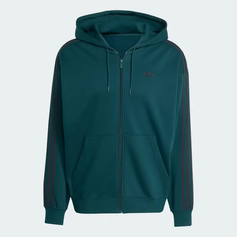 Felpa con cappuccio adidas adicolor Oversize Full-Zip Aurora Ivy miniatura 4