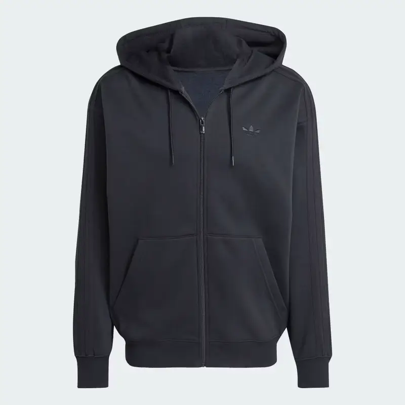 Felpa con cappuccio adidas adicolor Oversize Full-Zip Black miniatura 4