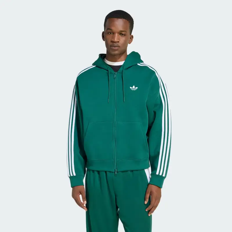 Felpa con cappuccio adidas adicolor Spacer Oversized Collegiate Green