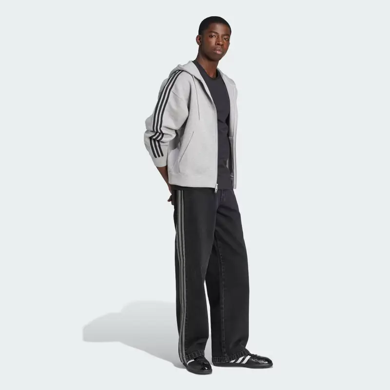 Felpa con cappuccio adidas adicolor Spacer Oversized Medium Grey Heather miniatura 3