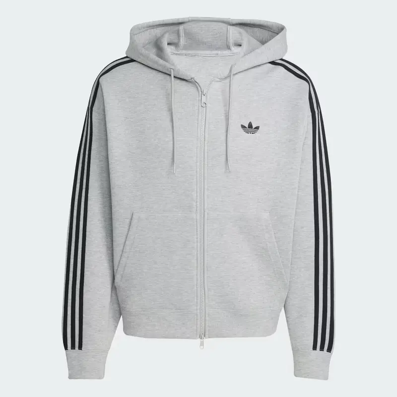 Felpa con cappuccio adidas adicolor Spacer Oversized Medium Grey Heather miniatura 4