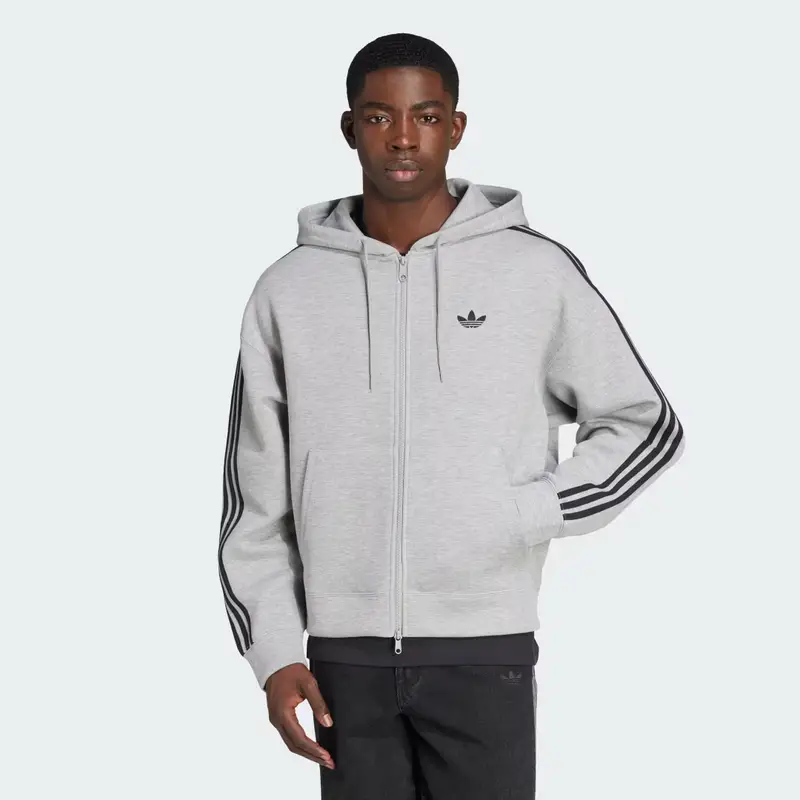 Felpa con cappuccio adidas adicolor Spacer Oversized Medium Grey Heather