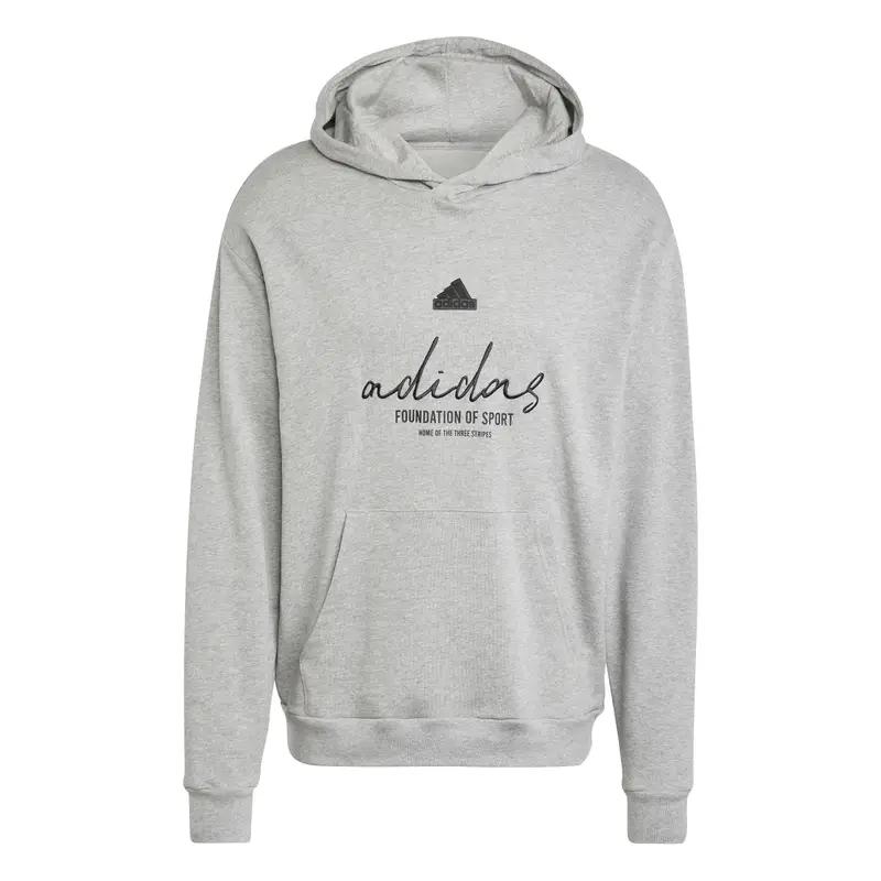 Felpa con cappuccio adidas Brand Love French Terry Gris