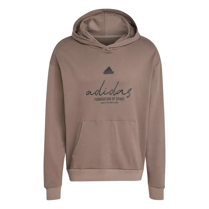 Felpa con cappuccio adidas Brand Love French Terry Marron
