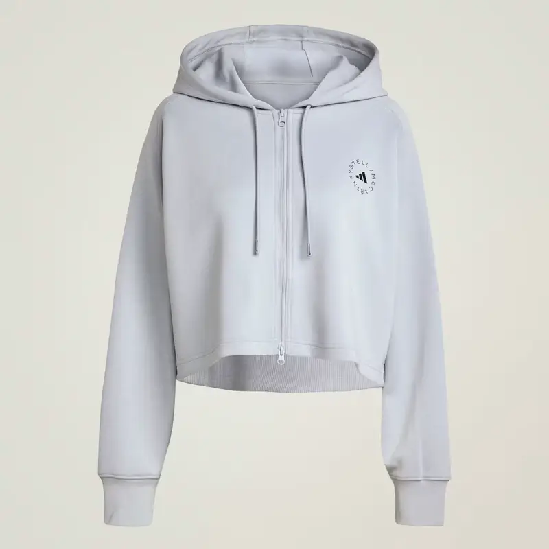Felpa con cappuccio adidas by Stella McCartney Sportswear Cropped Clear Onix miniatura 4