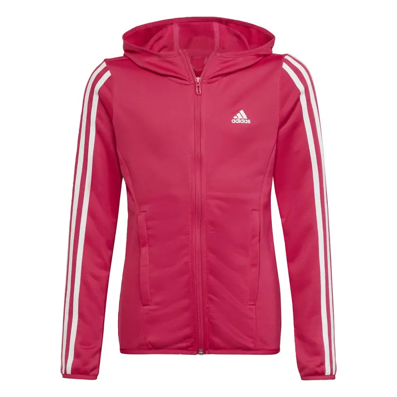 Felpa con cappuccio adidas Designed To Move 3-Stripes Full-Zip | Adidas Rosa magenta