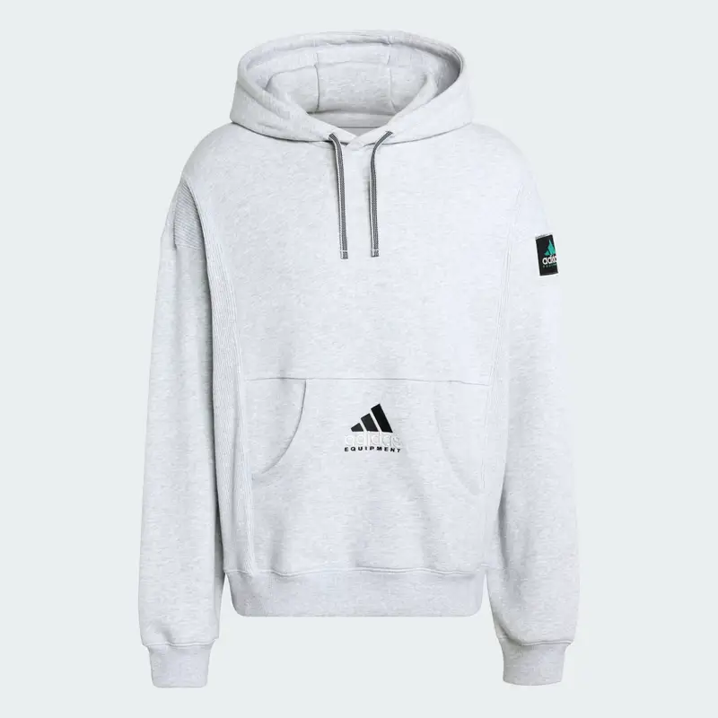 FELPA CON CAPPUCCIO ADIDAS EQUIPMENT A COSTE Light Grey Heather miniatura 4