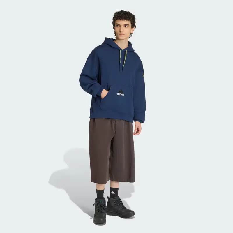 FELPA CON CAPPUCCIO ADIDAS EQUIPMENT A COSTE Night Indigo miniatura 3
