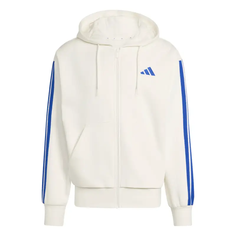 Felpa con cappuccio adidas Essentials 3-Stripes Blanc