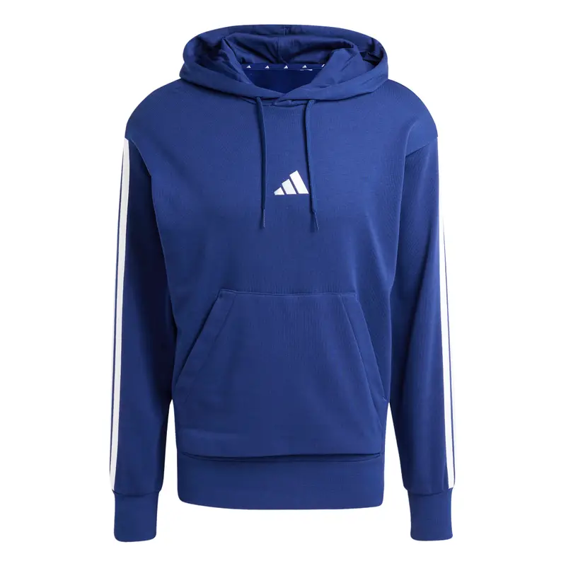 Felpa con cappuccio adidas Essentials 3-Stripes French Terry Bleu