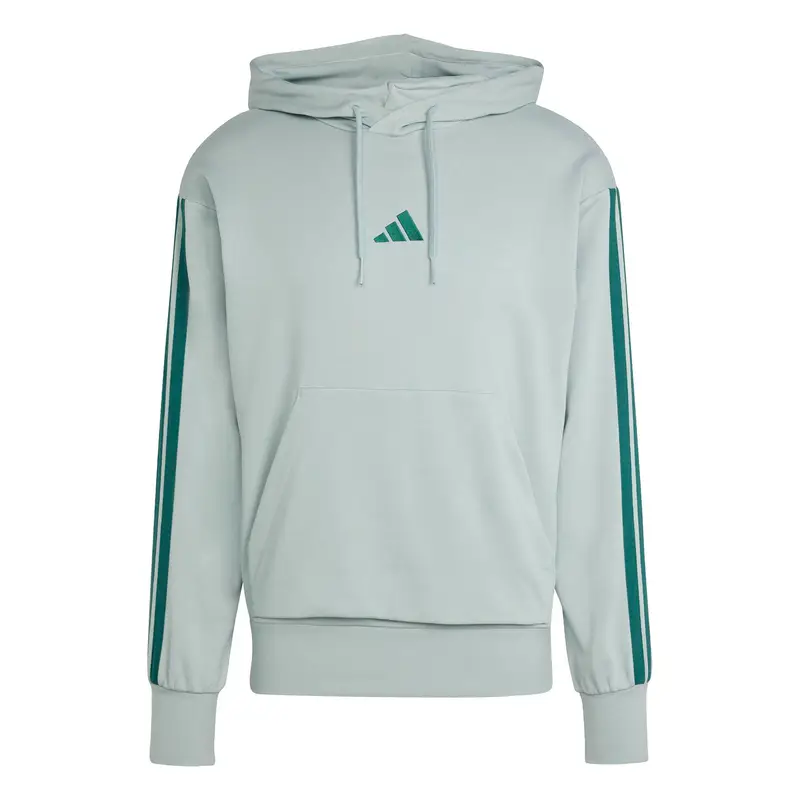 Felpa con cappuccio adidas Essentials 3-Stripes French Terry Vert