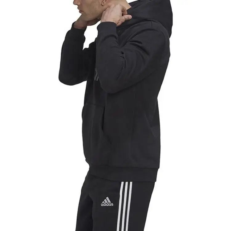 Felpa con cappuccio adidas Essentials con stampa mimetica French Terry Nera Uomo Streetwear HL6933 S miniatura 3