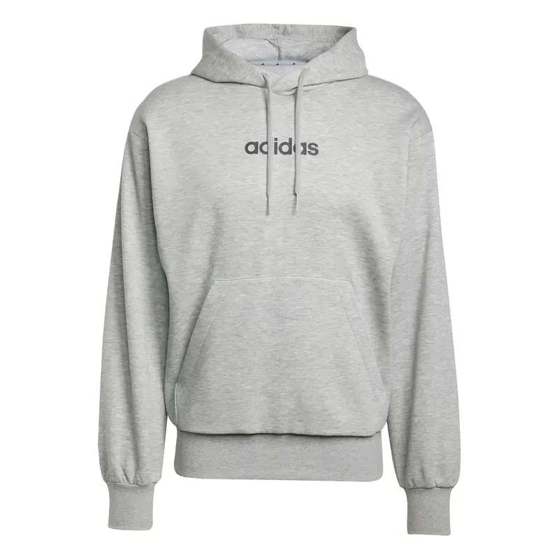Felpa con cappuccio adidas Essentials Linear Fleece Gris