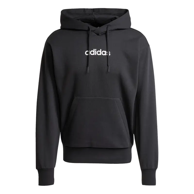 Felpa con cappuccio adidas Essentials Linear Fleece Noir