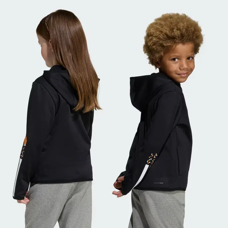 Felpa con cappuccio adidas Minecraft da allenamento 3 strisce Black miniatura 2