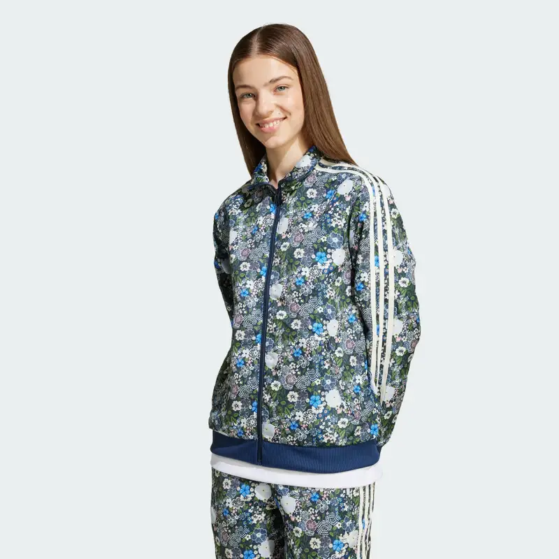 Felpa con cappuccio adidas Originals x Liberty London Firebird Night Indigo miniatura 3