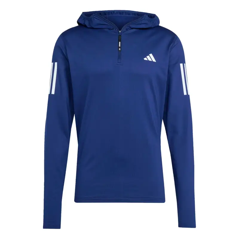 Felpa con cappuccio adidas Own the Run Winterized Bleu