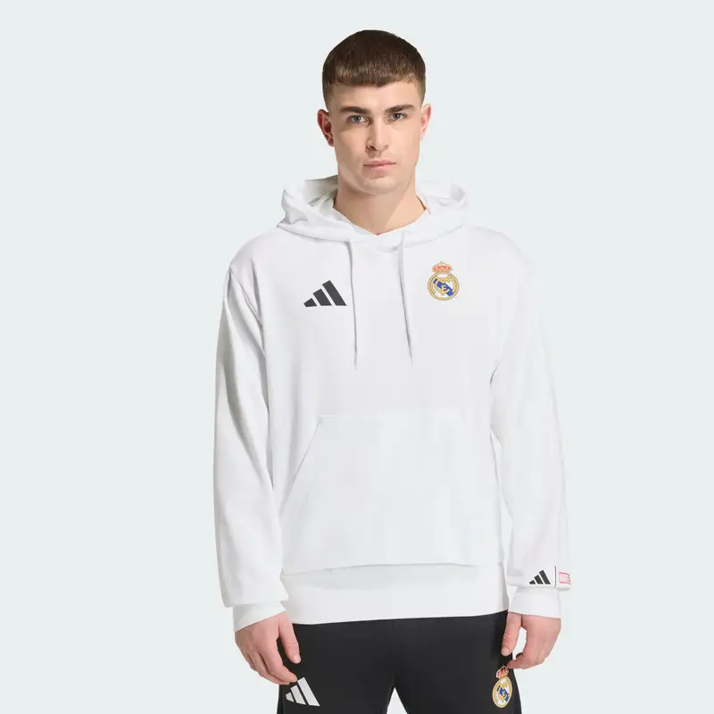 Felpa con cappuccio adidas Real Madrid Avengers White