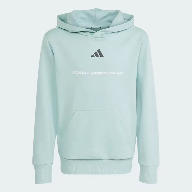 Felpa con cappuccio adidas Slogan Fleece Tactile Green miniatura 4