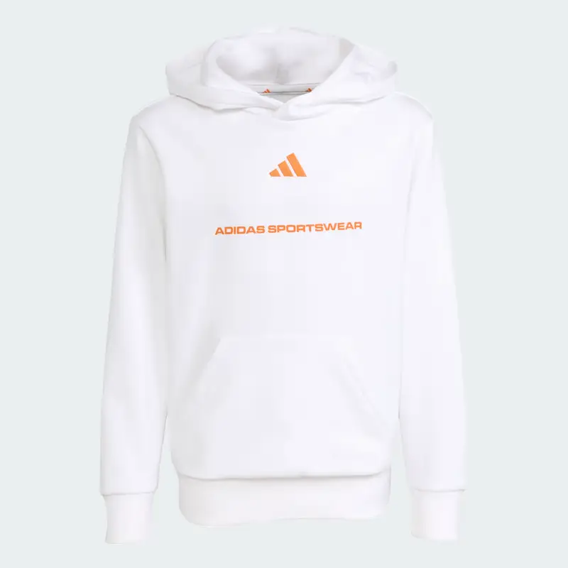 Felpa con cappuccio adidas Slogan Fleece White miniatura 4