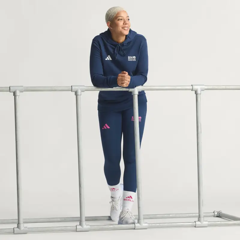 Felpa con cappuccio BMW Berlin-Marathon 2025 City Collegiate Navy miniatura 3