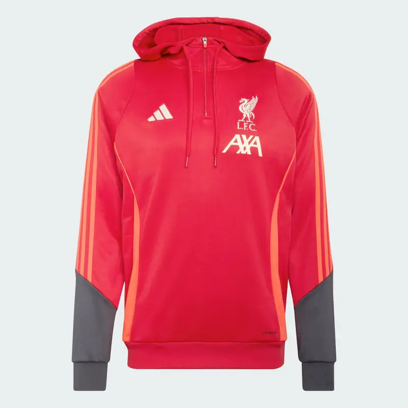 Felpa con cappuccio da allenamento Liverpool FC Tiro 25 Competition Strawberry Red miniatura 4