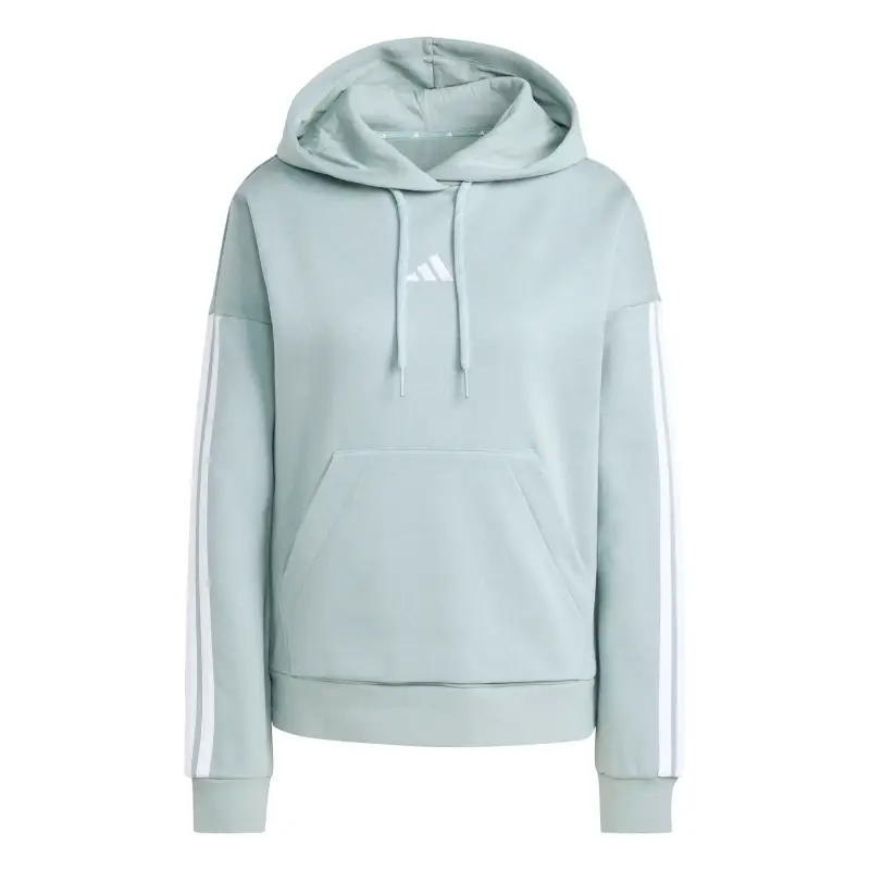 Felpa con cappuccio da donna adidas Essentials 3-Stripes Fleece