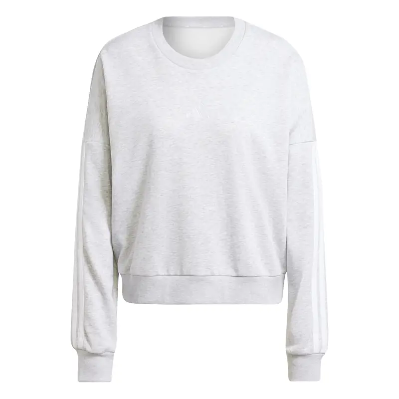 Felpa con cappuccio da donna adidas Essentials 3-Stripes French Terry Gris