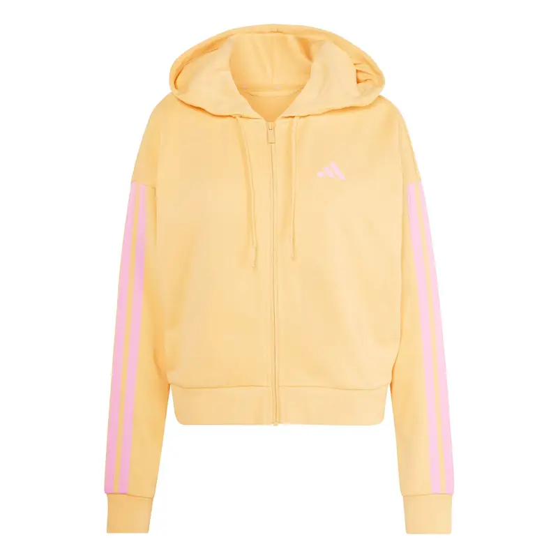 Felpa con cappuccio da donna adidas Essentials 3-Stripes Orange
