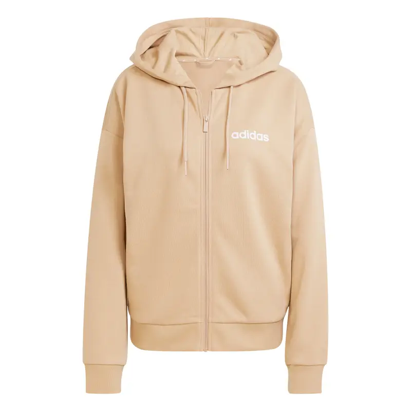 Felpa con cappuccio da donna adidas Essentials Linear French Terry Beige
