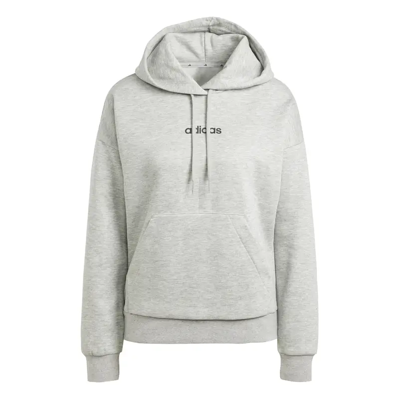 Felpa con cappuccio da donna adidas Essentials Linear Gris