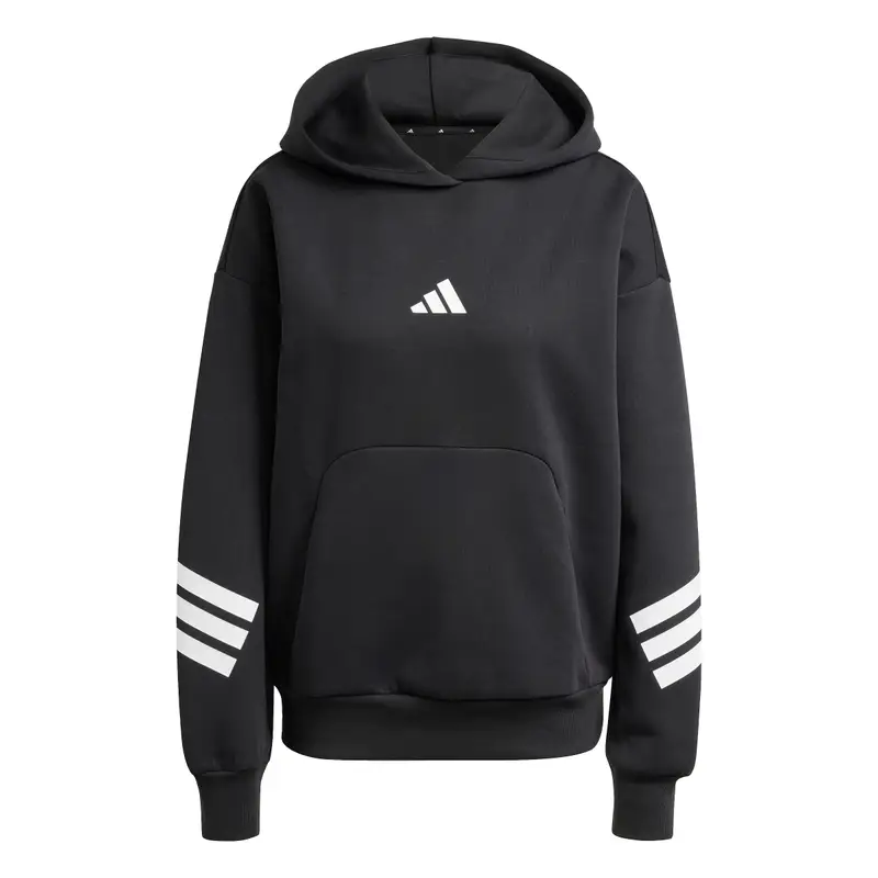 Felpa con cappuccio da donna adidas Future Icons 3-Stripes Noir