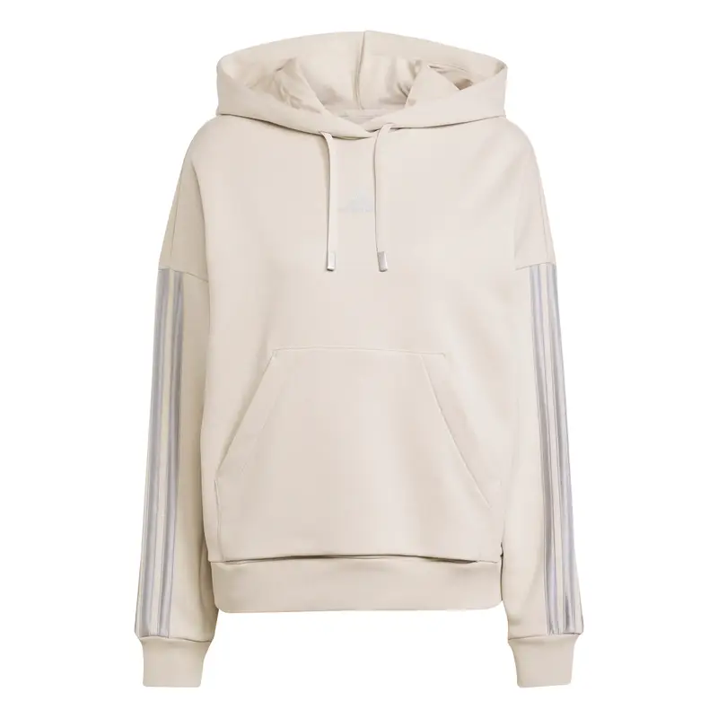 Felpa con cappuccio da donna adidas Holiday 3-Stripes Beige