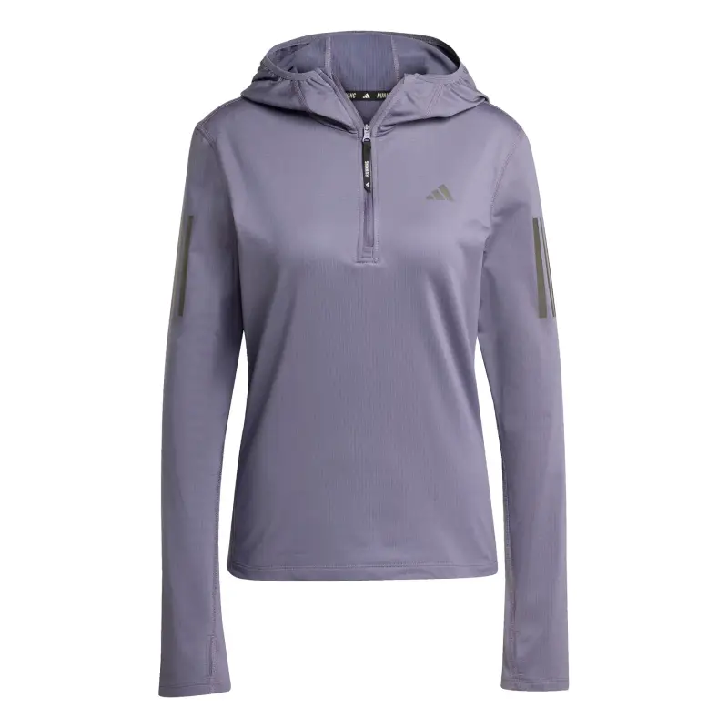 Felpa con cappuccio da donna adidas Own the Run Violet