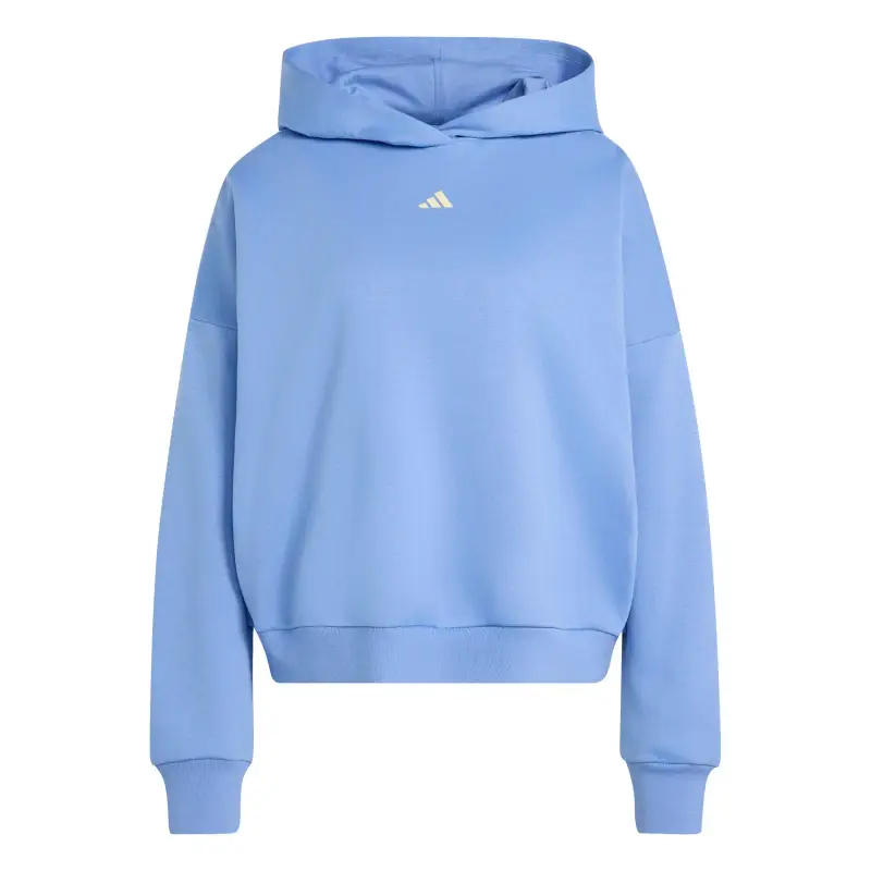 Felpa con cappuccio da donna adidas Studio 3-Stripes Bleu