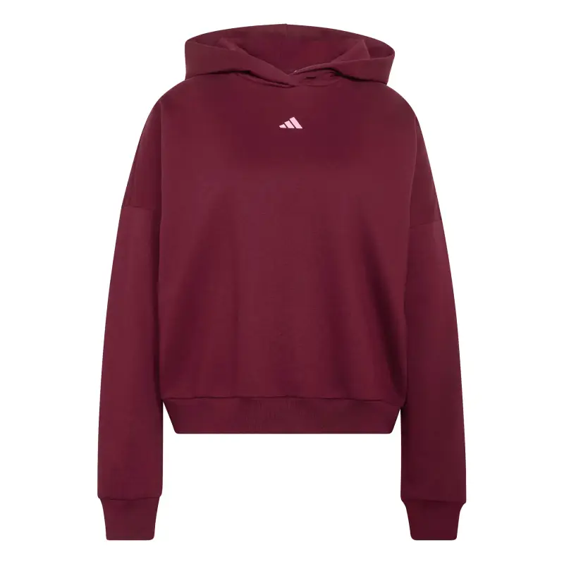 Felpa con cappuccio da donna adidas Studio 3-Stripes Rouge