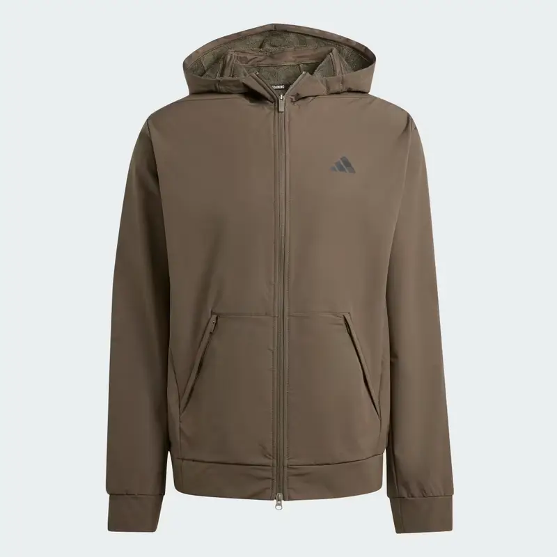 Felpa con cappuccio Designed for Training COLD.RDY Full-Zip Shadow Olive miniatura 4