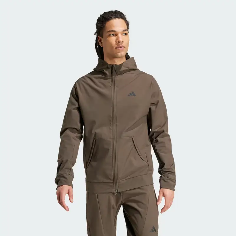 Felpa con cappuccio Designed for Training COLD.RDY Full-Zip Shadow Olive