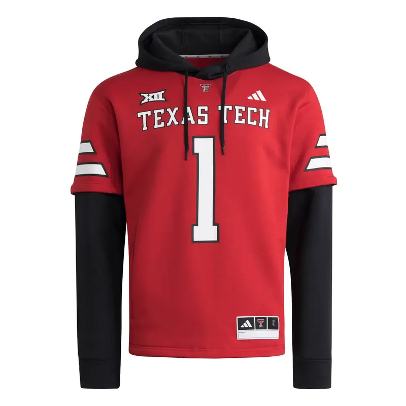 Felpa con cappuccio Domicile adidas Texas Tech Rouge