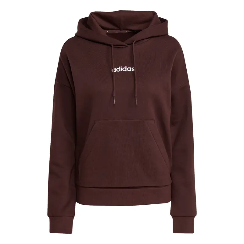 Felpa con cappuccio donna lineare adidas Essentials Marron