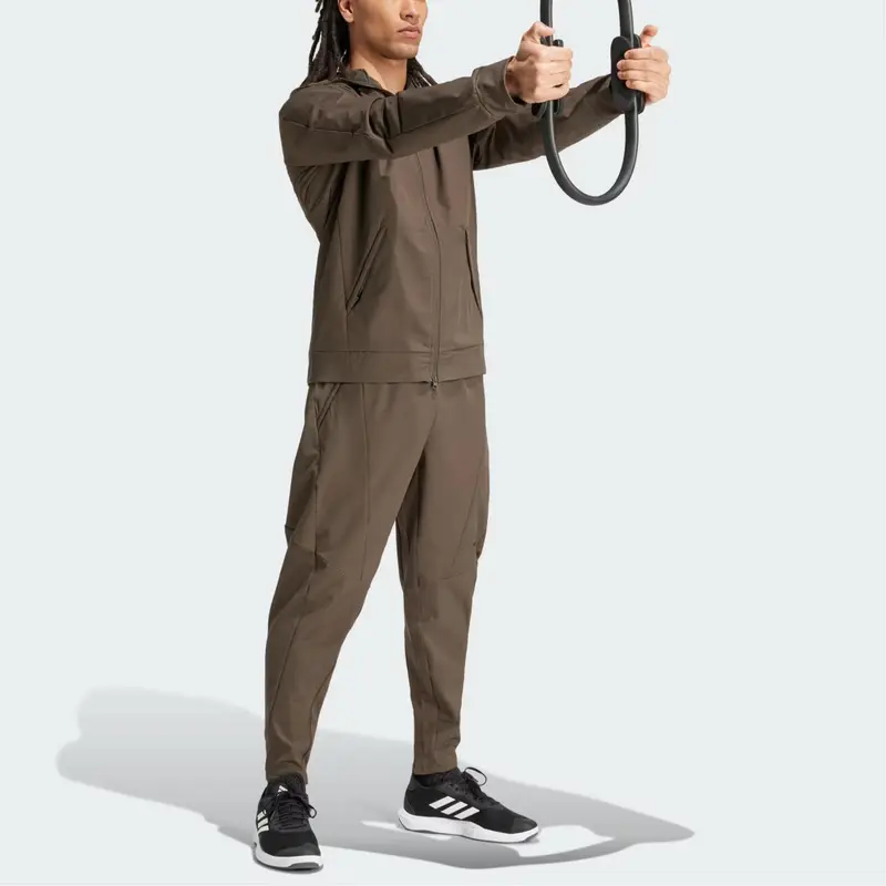 Felpa con cappuccio e zip intera Adidas Cold Rdy Designed For Training Uomo Giacca Oliva Scuro IX9059 L miniatura 2