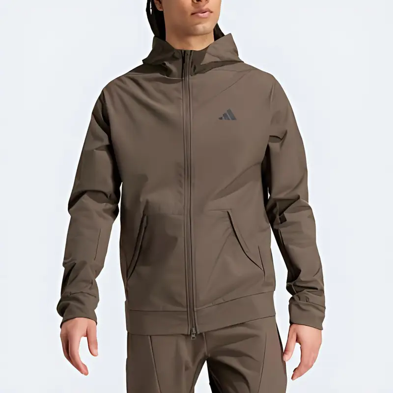 Felpa con cappuccio e zip intera Adidas Cold Rdy Designed For Training Uomo Giacca Oliva Scuro IX9059 XL miniatura 4