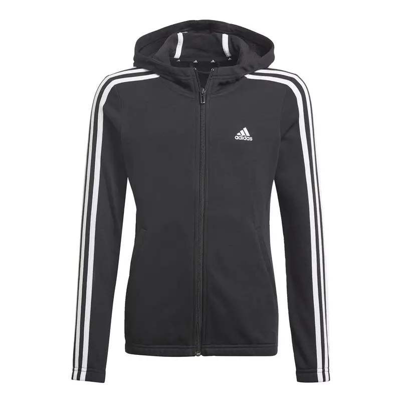 Felpa con cappuccio Essentials 3-Stripes | Adidas Nero