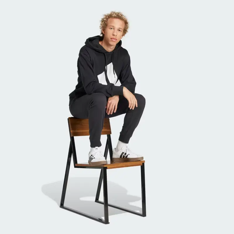 Felpa con cappuccio Essentials Big Logo French Terry Black miniatura 3