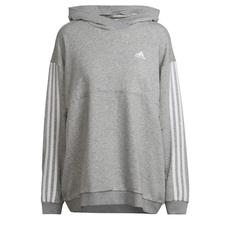 Felpa con cappuccio Essentials Cotton 3-Stripes (Premaman) | Adidas Grigio