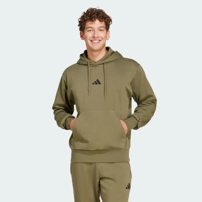 Felpa con cappuccio Essentials Feelcozy Fleece Olive Strata